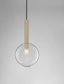 Pojedyncza lampa wisząca BAJOS BALL w kolorze złotym