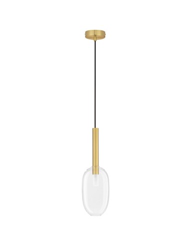 Elegancka złota lampa wisząca BAJOS OVAL