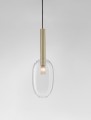 Elegancka złota lampa wisząca BAJOS OVAL