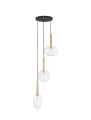 Potrójna złota lampa wisząca BAJOS DISC-3 