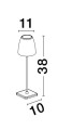 Lampa ogrodowa AGUITA  M ciemnoszara bezprzewodowa