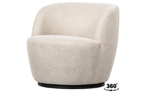 Fotel obrotowy SERRA kość słoniowa