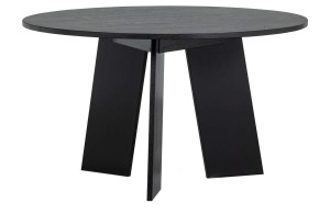 Stół jadalniany FRIES czarny dąb 129 cm 