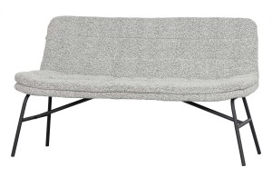 Ławka LUCY boucle złamana biel