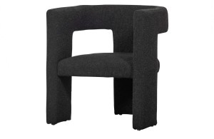 Fotel TIWA ciemnoszary boucle WOOOD