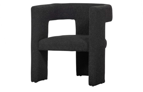 Fotel TIWA ciemnoszary boucle WOOOD