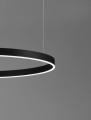 Okrągła czarna lampa RING DONDE 150