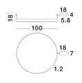 Lampa sufitowa JACA RING  biała