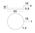 Lampa sufitowa JACA Ring czarna