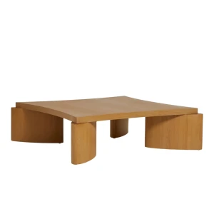 Stolik kawowy kwadratowy z drewna Tilo