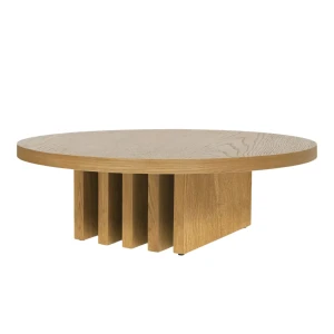 Stolik kawowy okrągły designerski drewniany Olivo