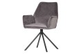 Krzesło Amber velvet szare