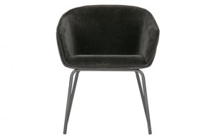 Krzesło Sien velvet czarne 