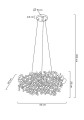Lampa wisząca MONETE 60 chrom