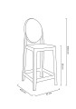 Hoker barowy Duch II czarny 65 cm WYPRZEDAŻ