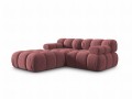 Narożna sofa modułowa 3-osobowa Bellis różowa