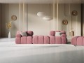 Narożna sofa modułowa 3-osobowa Bellis różowa