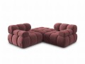 Narożna sofa modułowa 3-osobowa Bellis różowa