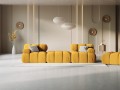 Narożna sofa modułowa 3-osobowa Bellis musztardowa