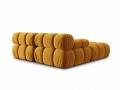 Narożna sofa modułowa 3-osobowa Bellis musztardowa