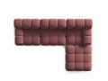 Aksamitna narożna sofa modułowa 3-osobowa Bellis różowa 