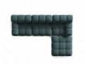 Aksamitna narożna sofa modułowa 3-osobowa Bellis szaroniebieska 