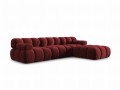 Aksamitna narożna sofa modułowa 3-osobowa Bellis ciemna fuksja