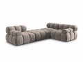 Aksamitna narożna sofa modułowa 3-osobowa Bellis beżowa