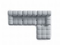 Aksamitna narożna sofa modułowa 3-osobowa Bellis jasny niebieski