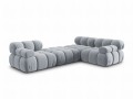Aksamitna narożna sofa modułowa 3-osobowa Bellis jasny niebieski