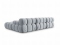 Aksamitna narożna sofa modułowa 3-osobowa Bellis jasny niebieski