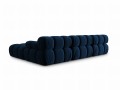 Aksamitna narożna sofa modułowa 3-osobowa Bellis granatowa