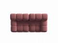 Aksamitna sofa modułowa 2-osobowa Bellis różowa