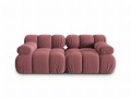 Aksamitna sofa modułowa 2-osobowa Bellis różowa