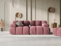 Aksamitna sofa modułowa 2-osobowa Bellis różowa