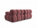 Aksamitna sofa modułowa 2-osobowa Bellis różowa