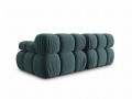 Aksamitna sofa modułowa 2-osobowa Bellis szaroniebieska