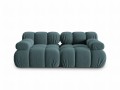 Aksamitna sofa modułowa 2-osobowa Bellis szaroniebieska