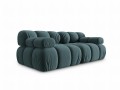Aksamitna sofa modułowa 2-osobowa Bellis szaroniebieska