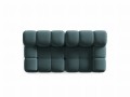 Aksamitna sofa modułowa 2-osobowa Bellis szaroniebieska