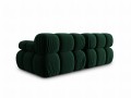 Aksamitna sofa modułowa 2-osobowa Bellis butelkowa zieleń