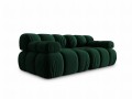 Aksamitna sofa modułowa 2-osobowa Bellis butelkowa zieleń