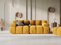 Aksamitna sofa modułowa 2-osobowa Bellis musztardowa