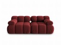 Aksamitna sofa modułowa 2-osobowa Bellis ciemna fuksja