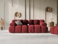 Aksamitna sofa modułowa 2-osobowa Bellis ciemna fuksja