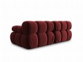 Aksamitna sofa modułowa 2-osobowa Bellis ciemna fuksja