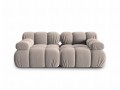 Aksamitna sofa modułowa 2-osobowa Bellis beżowa