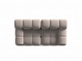 Aksamitna sofa modułowa 2-osobowa Bellis beżowa