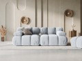 Aksamitna sofa modułowa 2-osobowa Bellis jasny niebieski