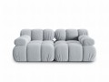 Aksamitna sofa modułowa 2-osobowa Bellis jasny niebieski